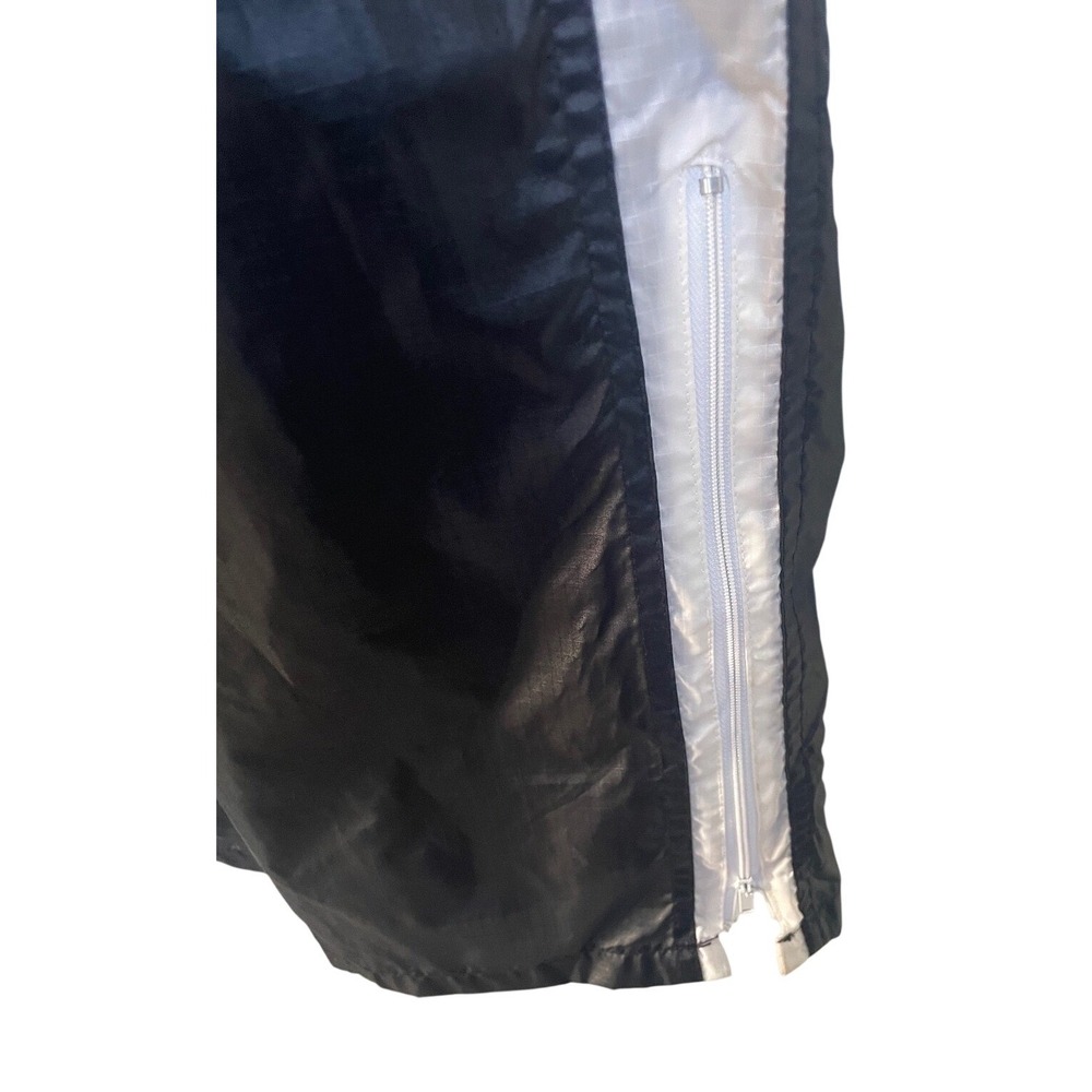 Trax 90's Mens Black Nylon Track Pants Pocket Side Stripe Zipper Bottom XL - Picture 4 of 8